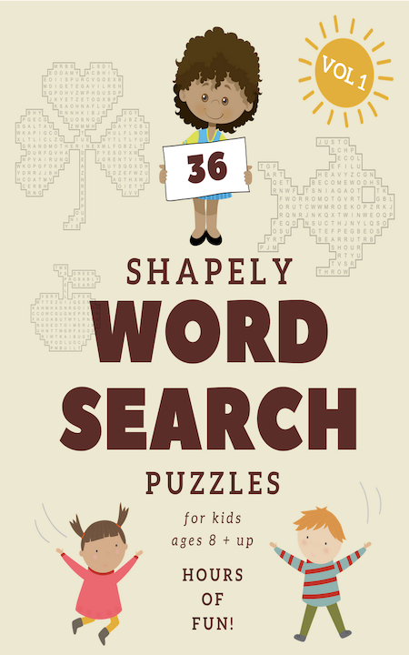 36 Shapely Word Search Puzzles for kids Vol 1