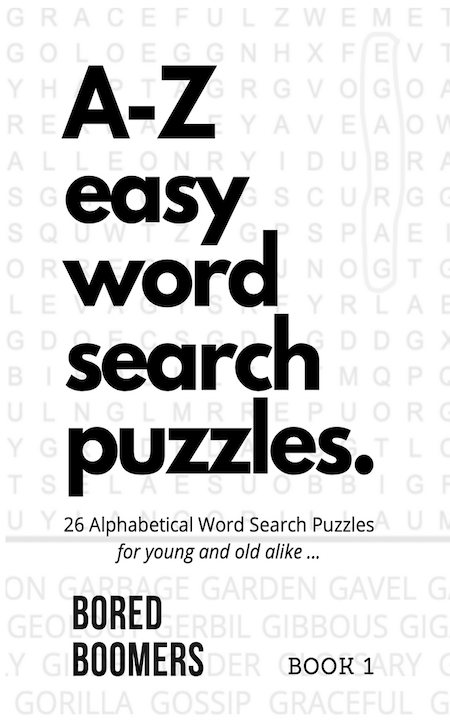 A-Z Easy Word Search Puzzles | Susan Gast and Bored Boomers