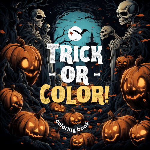Trick -or- Color Halloween coloring book