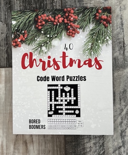 40 Christmas Code Word Puzzles front cover