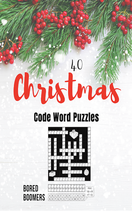 40 Christmas Code Word Puzzles