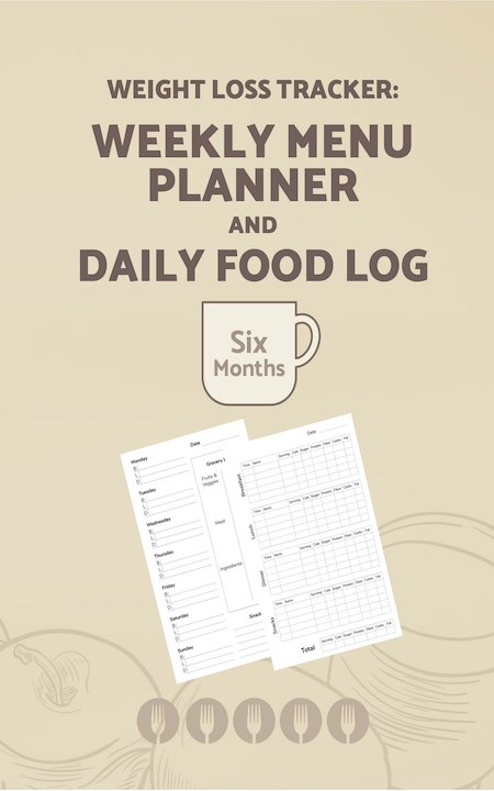 Weight Loss Tracker: Weekly Menu Planner and Daily Food Log
